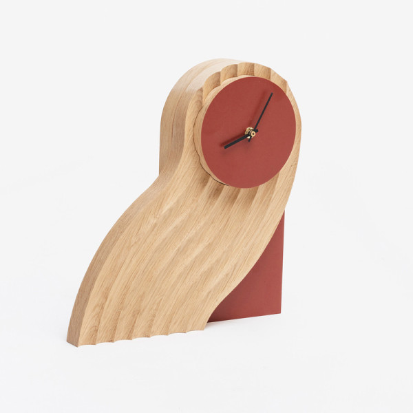 Drugeot Manufacture Fluss solid oak clock - 14 colors 2 finishes