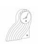 Drugeot Manufacture Fluss solid oak clock - 14 colors 2 finishes