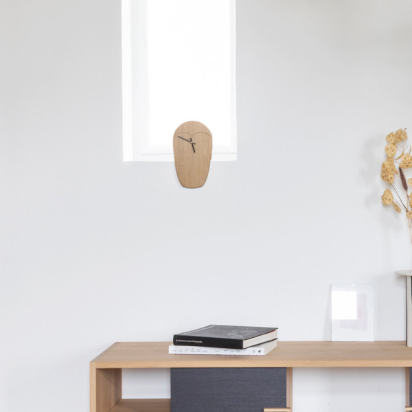 Drugeot Manufacture Hibou Owl Clock solid oak - 2 shades