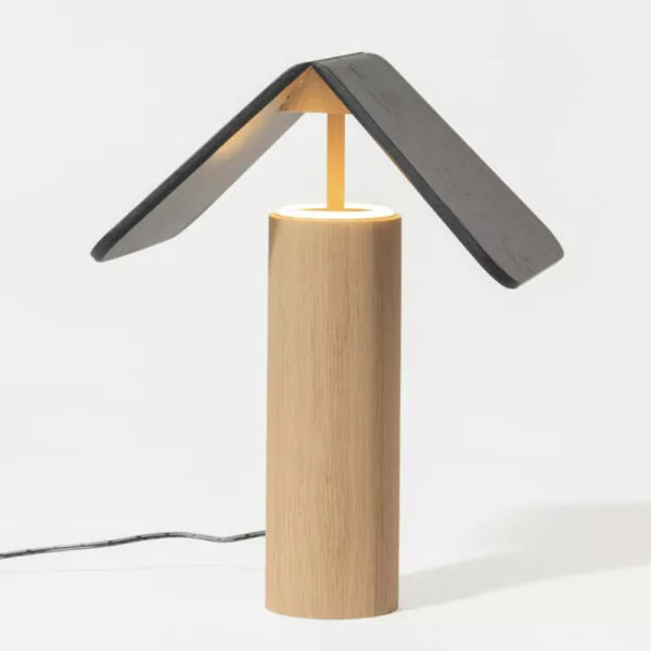 Drugeot Manufacture Cabane solid oak table lamp - 14 colors 2 finishes