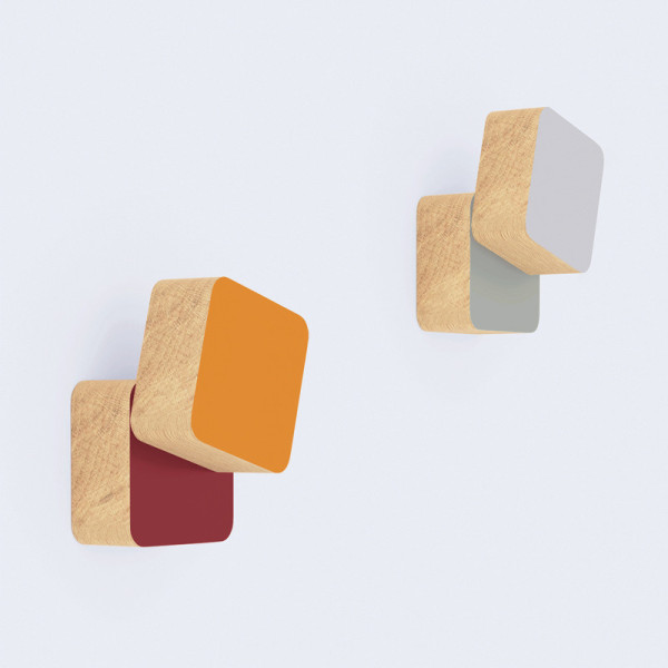 Drugeot Manufacture Décarré Coat Hook solid oak - 3 colors 2 finishes