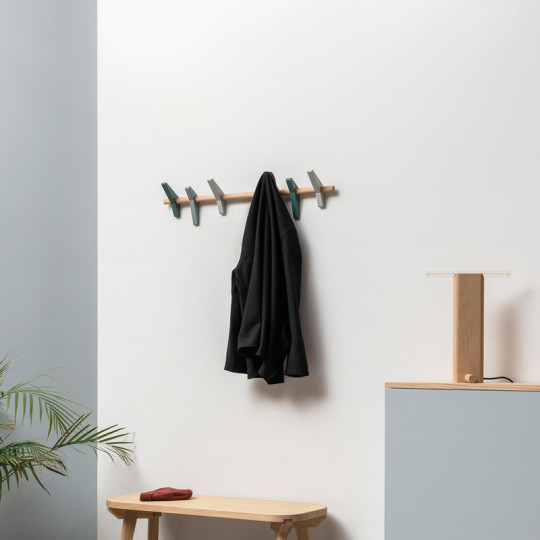 Drugeot Manufacture Hirondelle Coat Hook solid oak - 2 sizes 2 colors 2 finishes