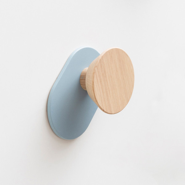 Drugeot Manufacture Ombre solid oak coat hook - 6 colors 2 finishes