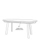 Drugeot Manufacture Fixed dining table Parati solid oak - 3 sizes 14 colors 2 finishes