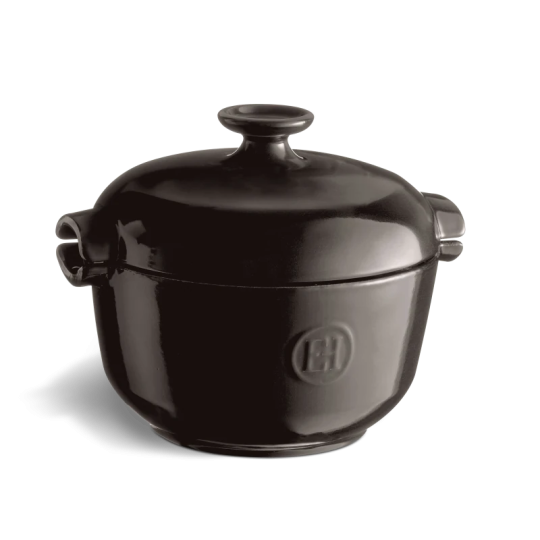 EMILE HENRY ceramic rice casserole cocotte dish charcoal