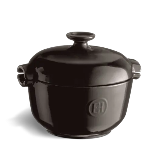 EMILE HENRY ceramic rice casserole cocotte dish charcoal