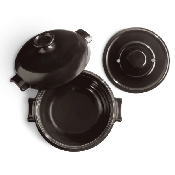 EMILE HENRY ceramic rice casserole cocotte dish charcoal