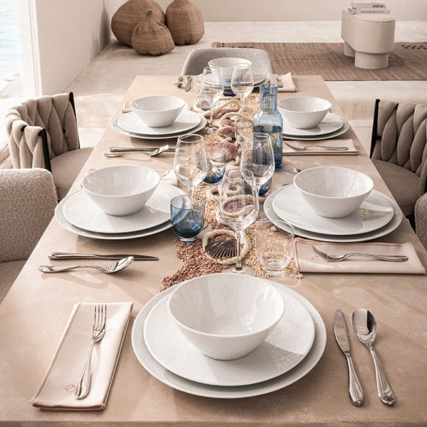 DEGRENNE 6 Rivage porcelain plates - 5 sizes