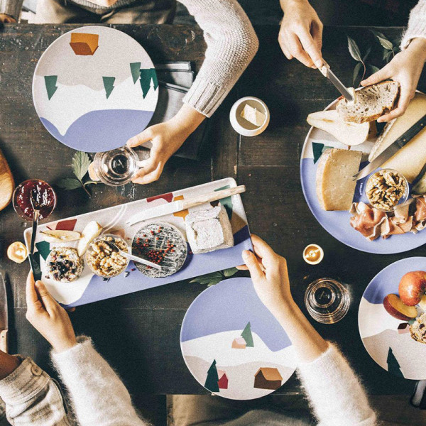 DEGRENNE Destination Montagne porcelain dishes - 2 sizes