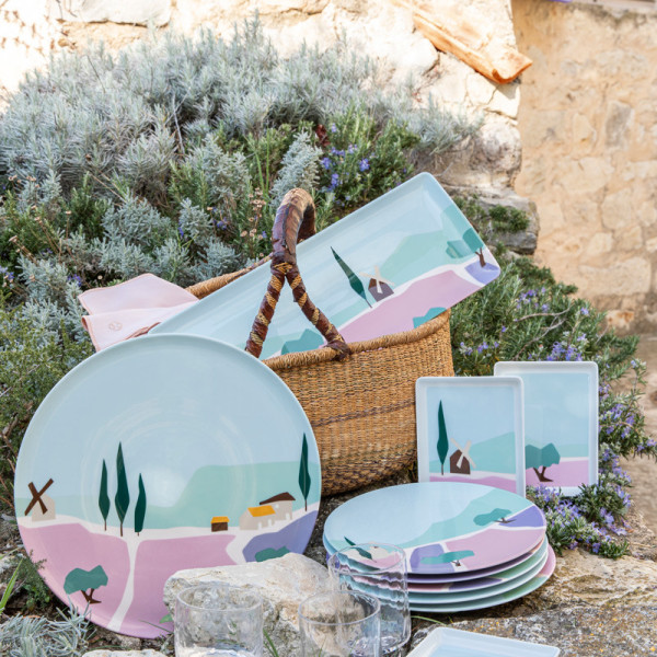 DEGRENNE Destination sud porcelain dishes - 2 sizes