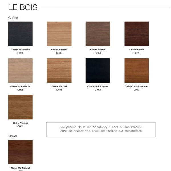 Dasras Buzz bench oak or walnut wood - 10 finishes 3 sizes