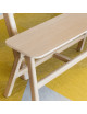 Dasras Chevron oak wood bench - 9 finishes 3 sizes