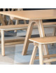 Dasras Chevron oak wood bench - 9 finishes 3 sizes