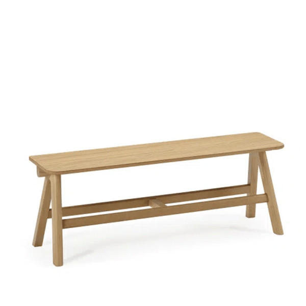 Dasras Chevron oak wood bench - 9 finishes 3 sizes