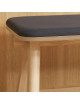 Dasras Chevron bench in oak wood and fabric - 9 finishes 3 sizes