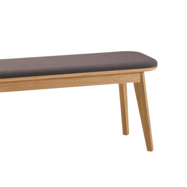 Dasras Chevron bench in oak wood and fabric - 9 finishes 3 sizes