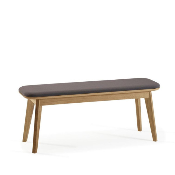 Dasras Snack Bench in oak wood and fabric - 9 finishes 3 sizes