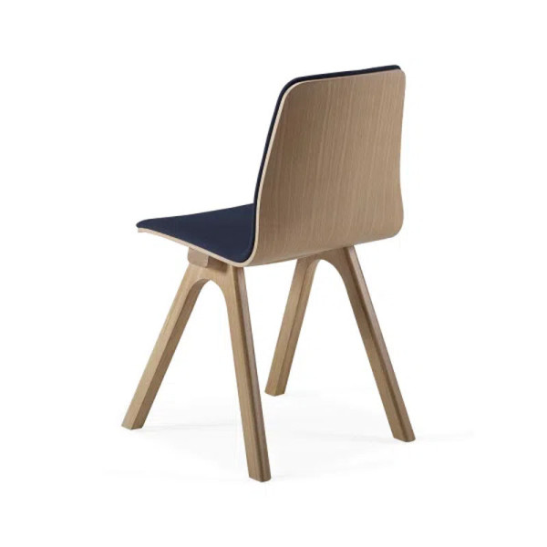 Chevron Dasras chair in oak wood and fabric - 9 finishes