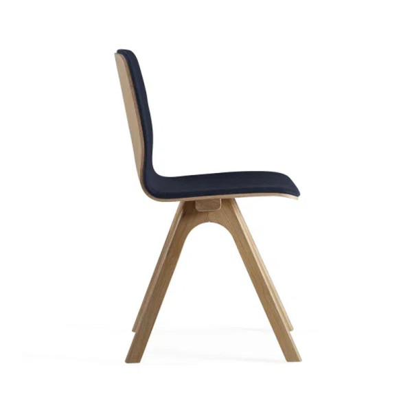 Chevron Dasras chair in oak wood and fabric - 9 finishes