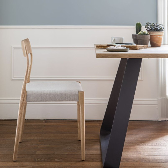 Dasras Zélie chair in ash wood and fabric - 9 finishes