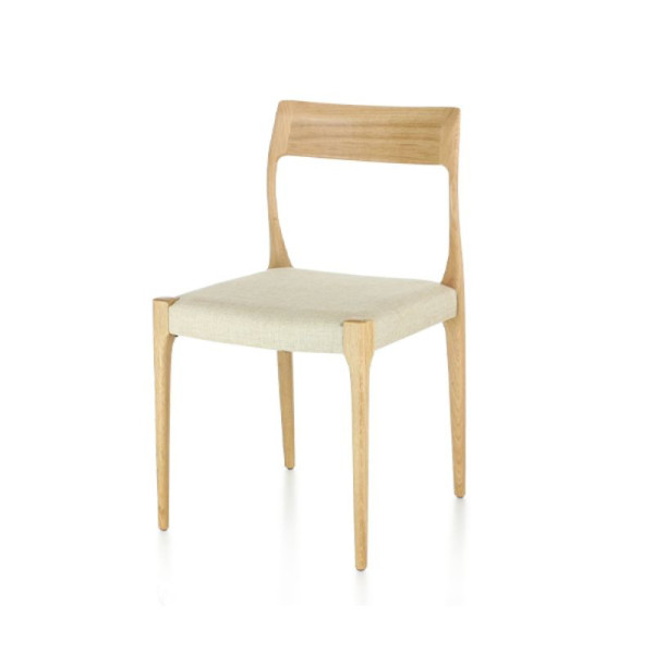 Dasras Zélie chair in ash wood and fabric - 9 finishes