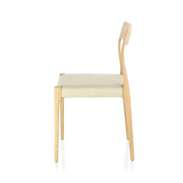 Dasras Zélie chair in ash wood and fabric - 9 finishes