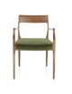 Dasras Zélie chair with ash wood and fabric armrests - 9 finishes