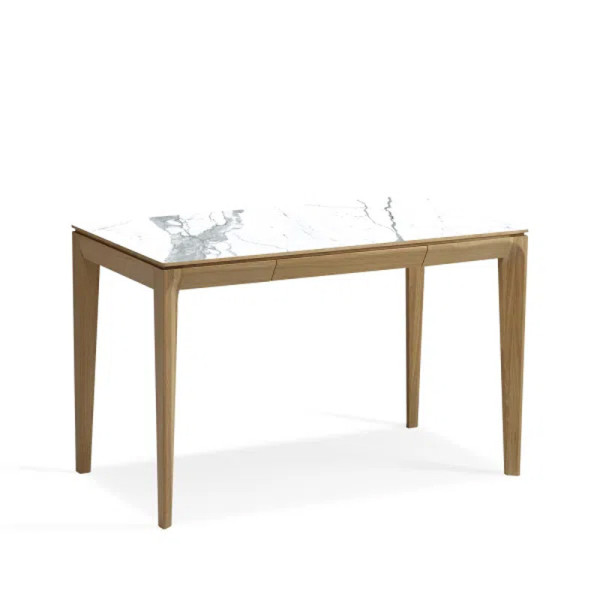 Dasras Buzz ceramic desk, oak or walnut wood - 10 finishes, 2 sizes