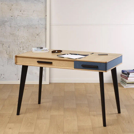 Dasras Paul desk in oak or walnut wood - 10 finishes
