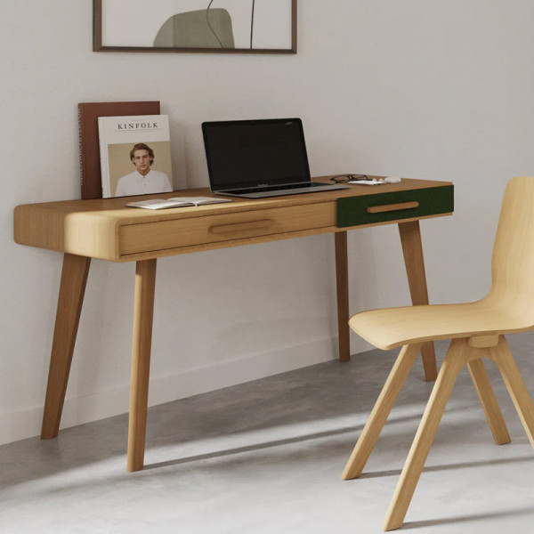 Dasras Paul desk in oak or walnut wood - 10 finishes