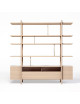 Dasras Stilt bookcase in oak or walnut wood - 10 finishes