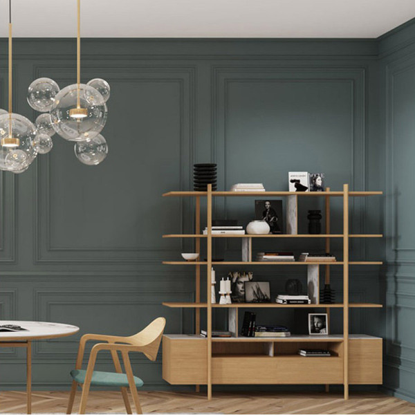 Dasras Stilt bookcase in oak or walnut wood - 10 finishes