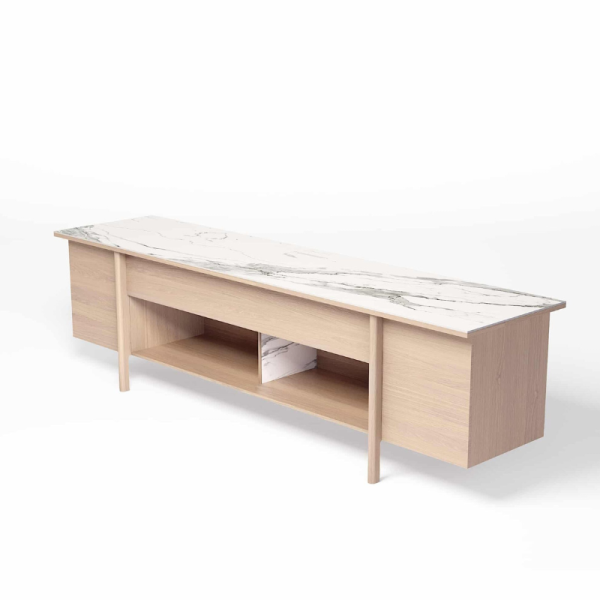Dasras Stilt Sideboard TV unit ceramic wood oak or walnut - 10 finishes