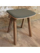 Dasras Chevron stool in oak wood and fabric - 9 finishes 3 heights