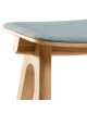 Dasras Chevron stool in oak wood and fabric - 9 finishes 3 heights