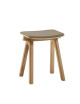 Dasras Chevron stool in oak wood and fabric - 9 finishes 3 heights