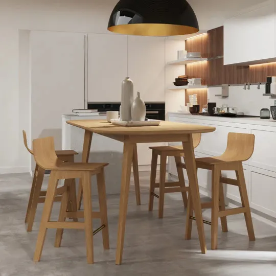 Dasras Snack stool oak wood - 9 finishes 3 heights