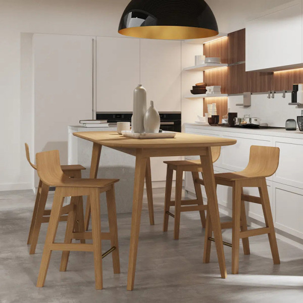 Dasras Snack stool oak wood - 9 finishes 3 heights