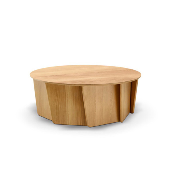Dasras Volute coffee table in oak or walnut wood - 10 finishes 3 sizes