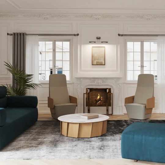 Dasras Volute Coffee table ceramic wood oak or walnut - 10 finishes 3 sizes