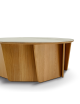 Dasras Volute Coffee table ceramic wood oak or walnut - 10 finishes 3 sizes