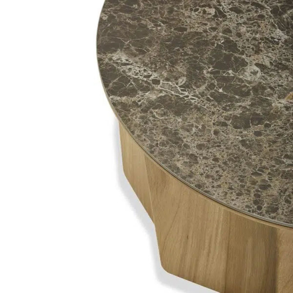 Dasras Volute Coffee table ceramic wood oak or walnut - 10 finishes 3 sizes