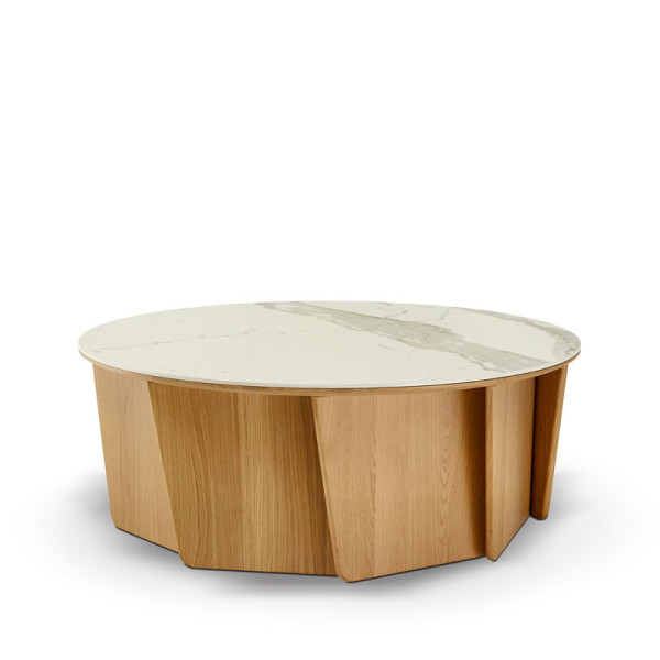 Dasras Volute Coffee table ceramic wood oak or walnut - 10 finishes 3 sizes