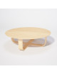 Dasras Luge Round coffee table oak wood - 9 finishes 3 sizes