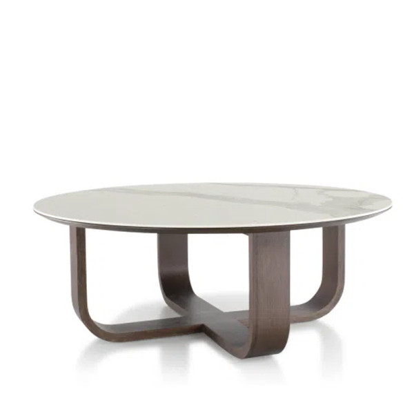 Dasras Luge Round coffee table ceramic wood oak - 9 finishes 3 sizes