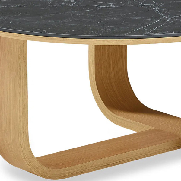 Dasras Luge Round coffee table ceramic wood oak - 9 finishes 3 sizes