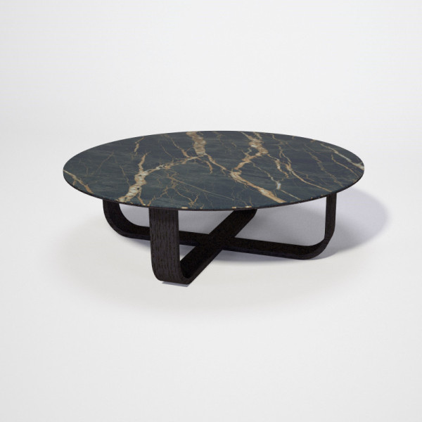 Dasras Luge Round coffee table ceramic wood oak - 9 finishes 3 sizes