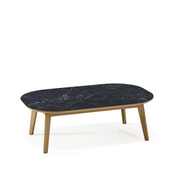 Dasras Snack rectangular coffee table ceramic wood oak or walnut - 10 finishes 2 sizes