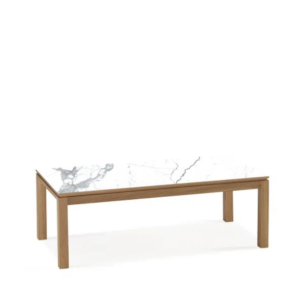 Dasras Clarté Rectangular coffee table ceramic wood oak or walnut - 10 finishes 2 sizes 2 models