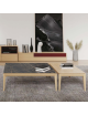 Dasras Buzz rectangular coffee table in oak or walnut wood - 10 finishes 2 sizes 2 models